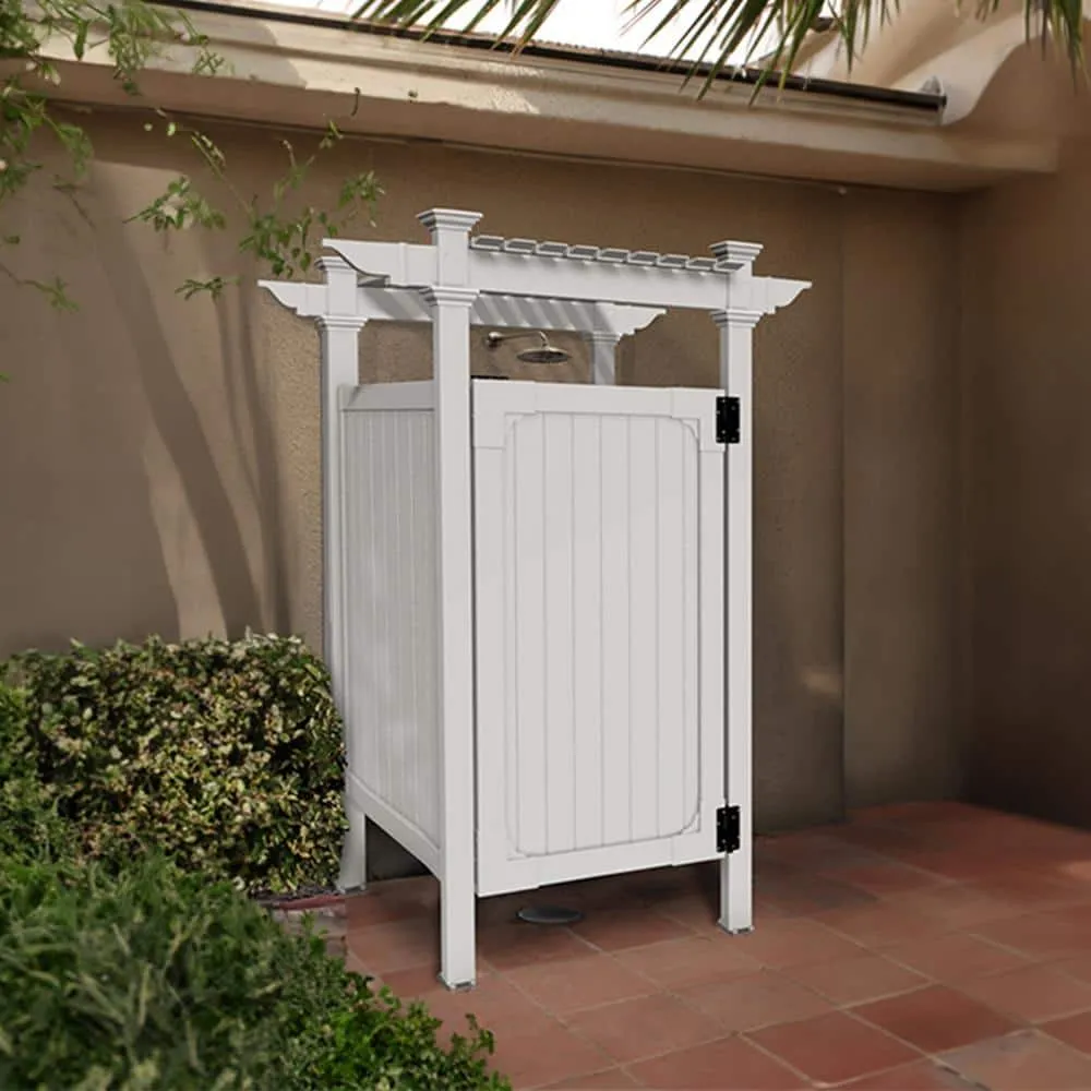 Zippity Outdoor Products 1.75 in. x 3.25 in. x 58 in. White Vinyl In-Ground Mounting System for Hampton Shower, photo 4 of 4