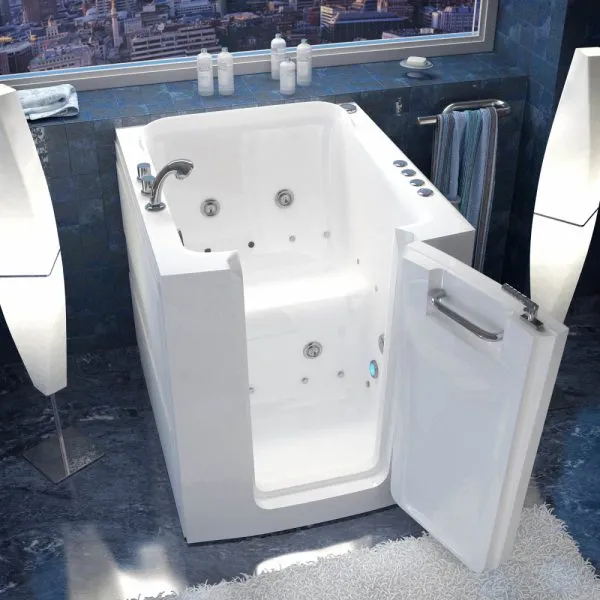 Universal Tubs HD Series 38 in. Walk-In Whirlpool and Air Bath Tub, Left Drain, Left-Swing Outward Door, White, photo 8 of 10