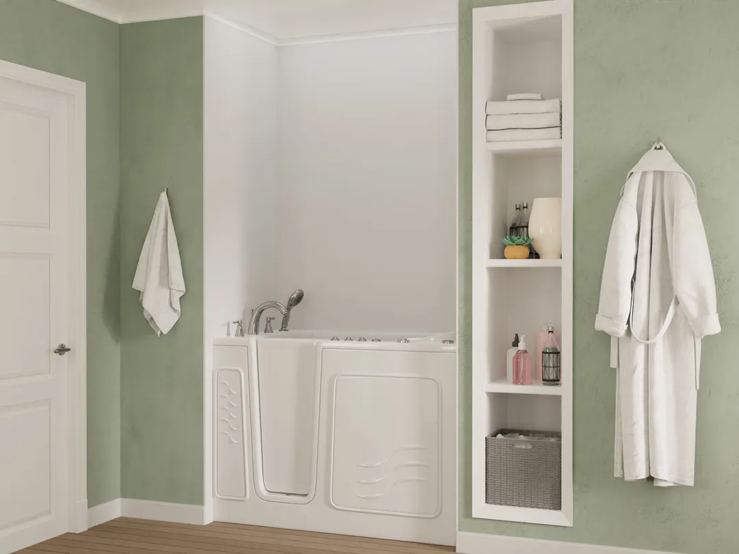 Universal Tubs HD Series 53 in. Left-Drain Quick-Fill Walk-In Whirlpool Bath Tub with Powered Fast Drain, White, photo 17 of 23
