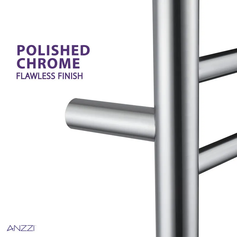 ANZZI Bali Series 10-Bar Stainless Steel Wall Mounted Electric Towel Warmer, Polished Chrome, 20 x 31.5 in, photo 10 of 11