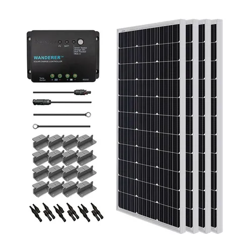 400W 12V Solar Panel Monocrystalline Off Grid Starter Kit with 30A Wanderer Charger Controller