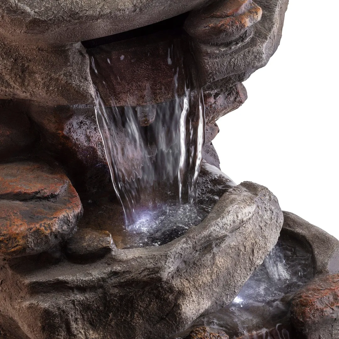 Alpine Corporation 4-Tier Rock Water Fountain with LED Lights, photo 11 of 11