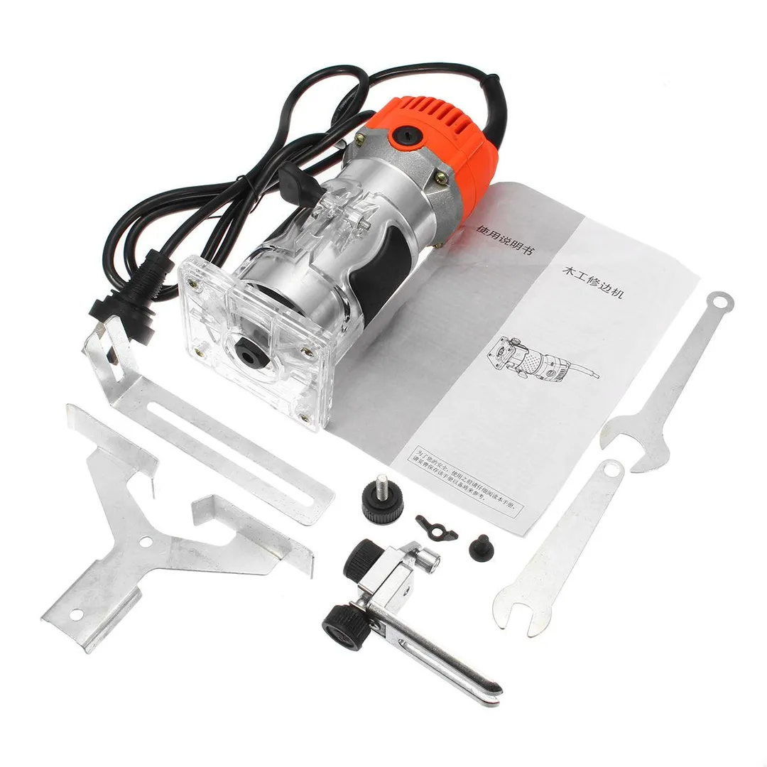 V.I.P. 110V 1200W 35000r/min Waterproof Electric Wood Hand Trimmer Edge Wood Laminator Router Joiners Woodworking Tool Set Kit Carving Machine, photo 7 of 10
