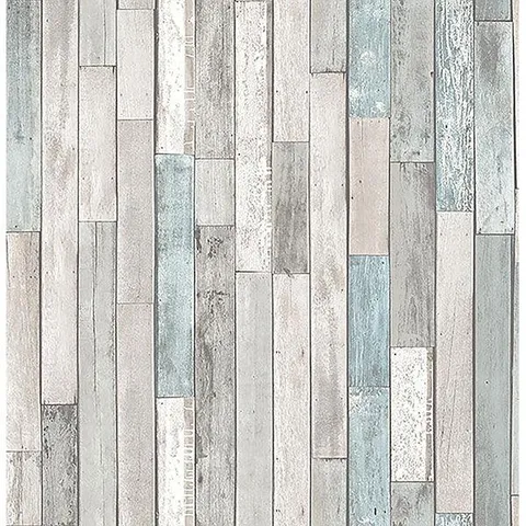 Brewster Barn Board Grey Thin Plank Wallpaper