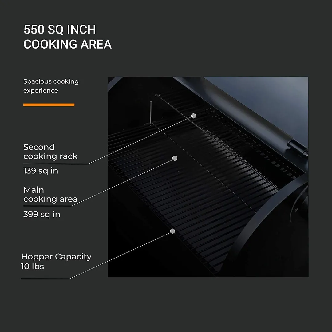 Z GRILLS ZPG-550B 2020 Upgrade Model Wood Pellet Grill & Smoker 6 in 1 BBQ Grill Auto Temperature Control, 550 sq Inch Deal, Black, photo 6 of 11