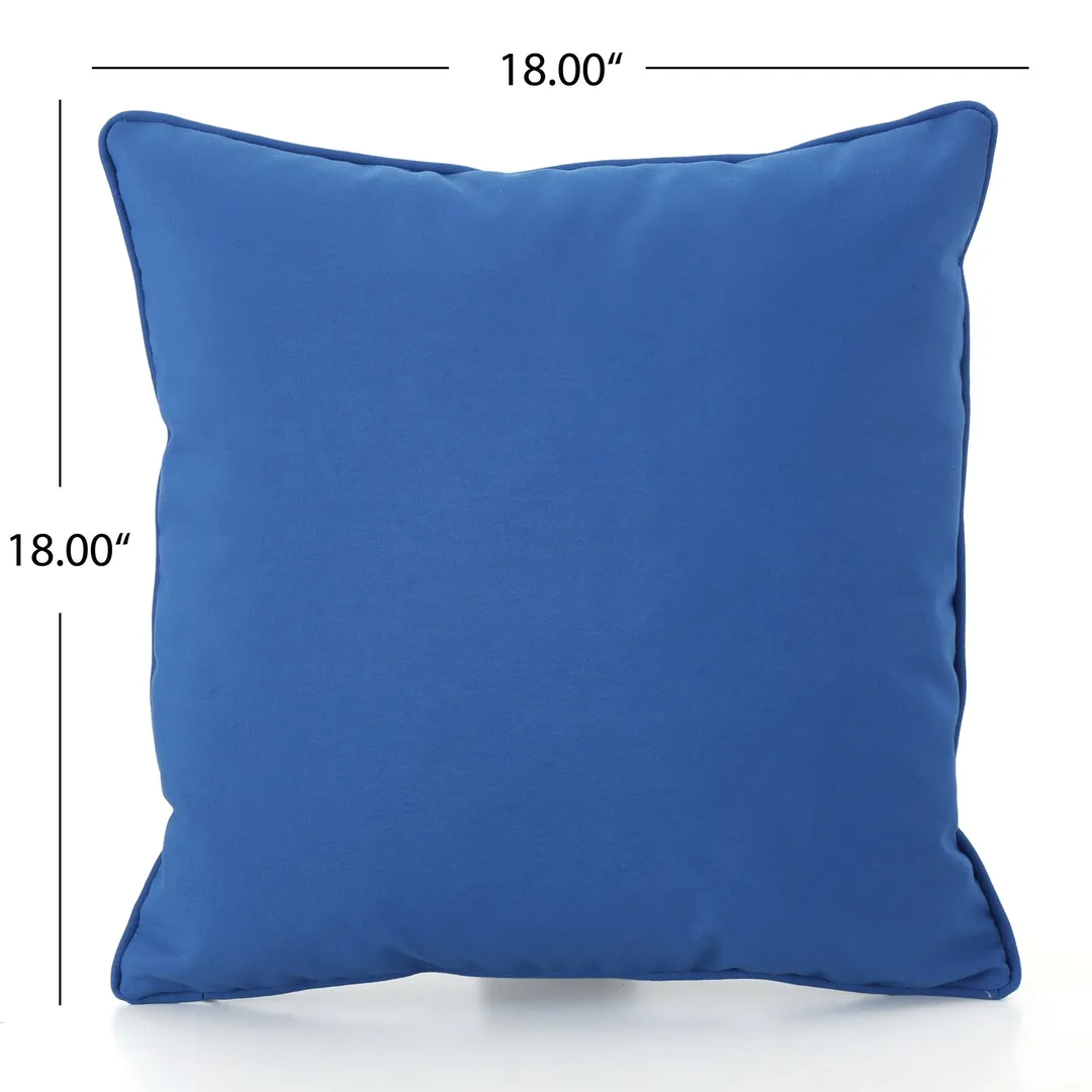 Esme Outdoor Water Resistant Fabric Pillows, Set of 3, Blue, photo 7 of 11