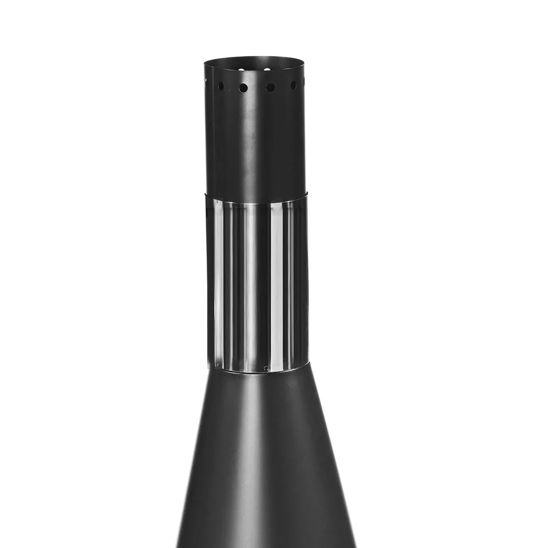 KUDOSALE 45 Inch Outdoor Chiminea Wood-burning Fire Pit Freestanding Fireplace Heater Chiminea Fireplace Heater Stove Wood Charcoal Burning Fire Pit with Fire Poker For Home Backyard Patio, photo 8 of 13