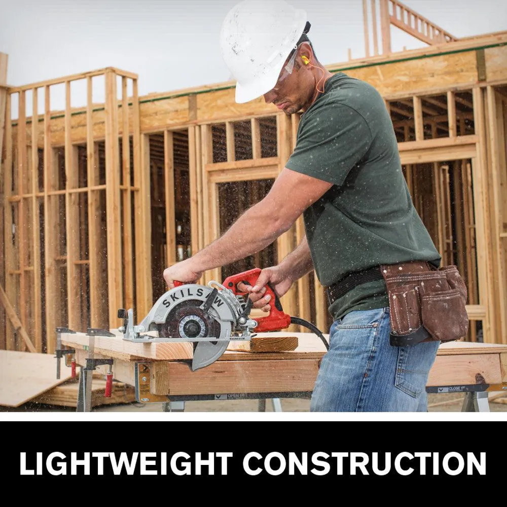 SKILSAW 15-Amp 7-1/4-Inch Lightweight Worm Drive Circular Saw with SKILSAW Blade, Corded, SPT77WML-01, photo 3 of 7