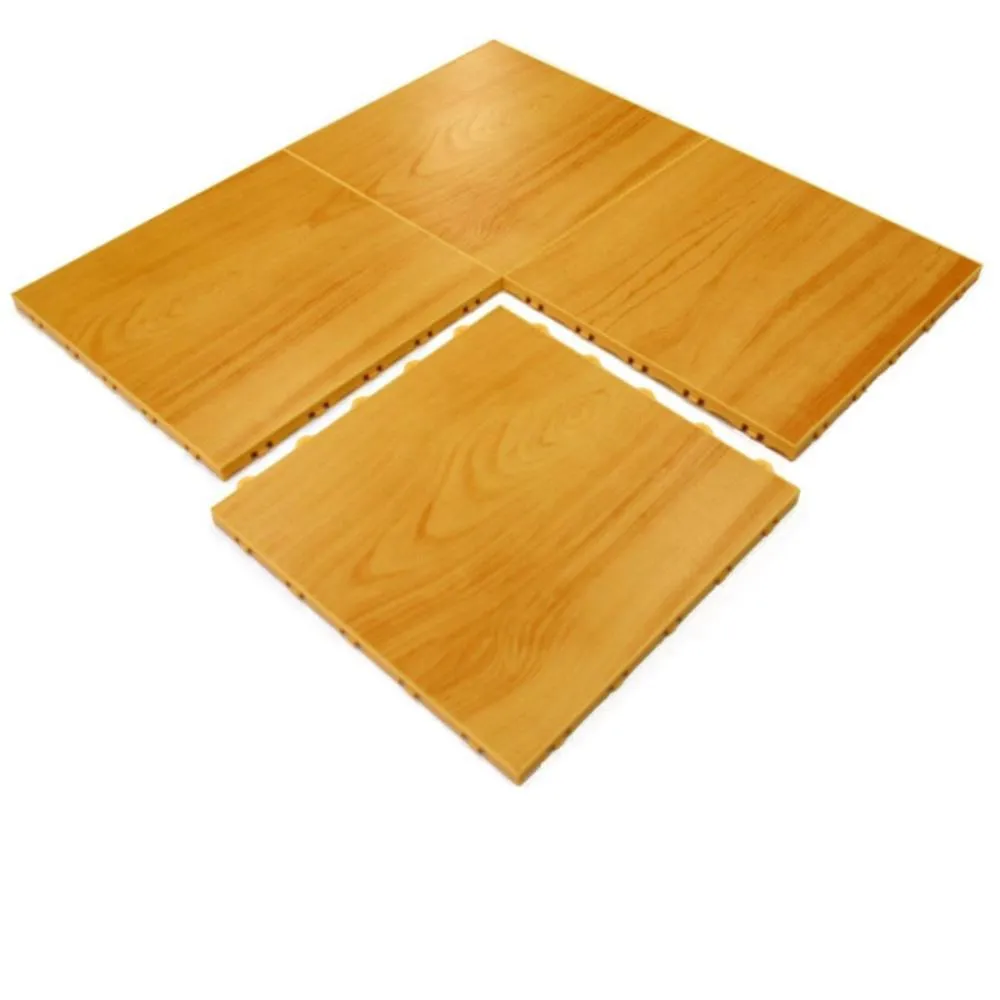 Greatmats Max Tile 12 in. x 12 in. x 5/8 in. Maple Plank Vinyl Interlocking Raised Modular Floor Tile (Case of 26), photo 5 of 10