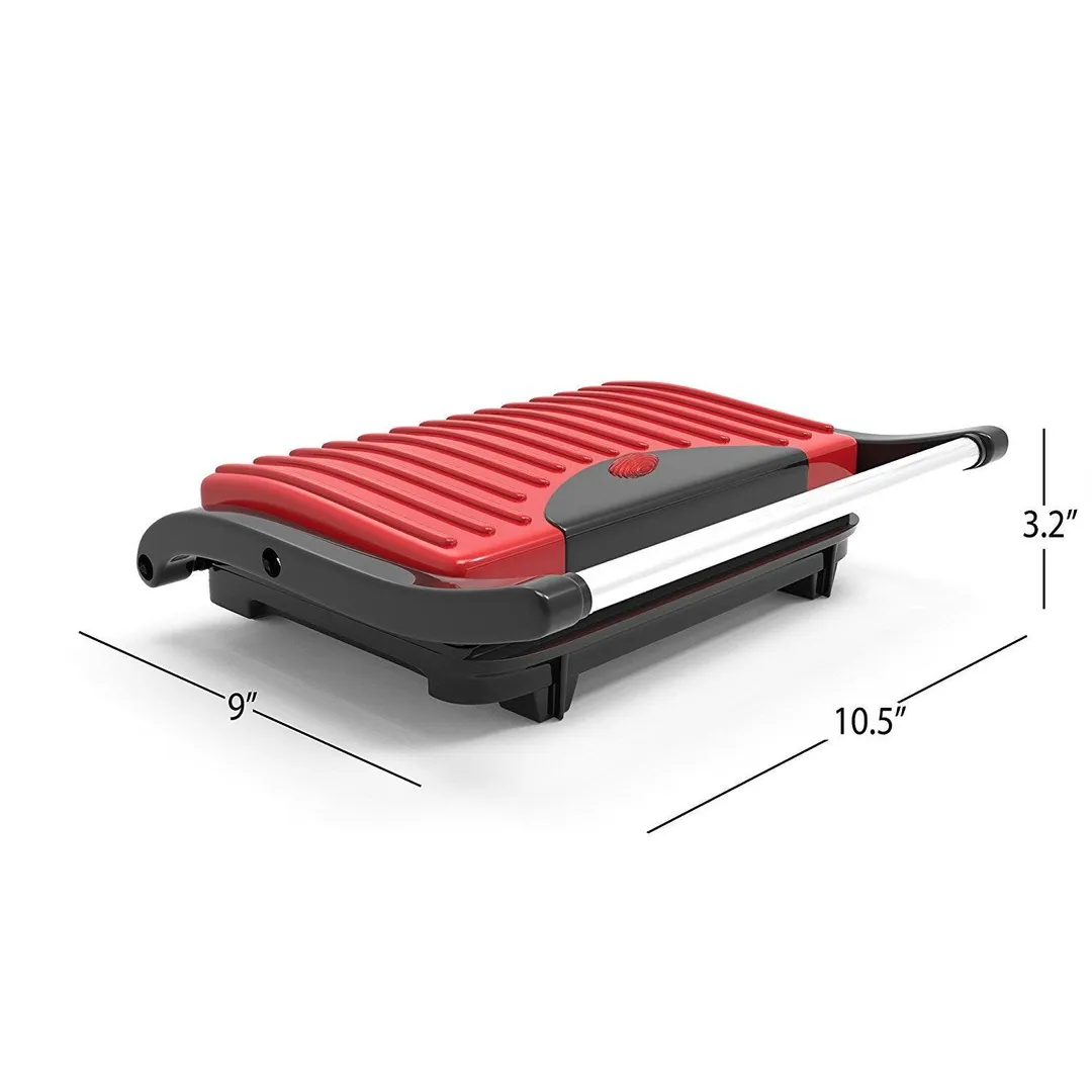 Panini Press Indoor Grill and Gourmet Sandwich Maker With Nonstick Plates (Red) by, MULTI-RECIPE HEALTHY COOKING- Healthier meals are a.., By Chef Buddy, photo 3 of 8