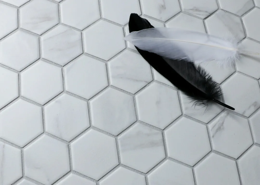 WS Tiles - Value Matte Carrara 10.7 in. x 11.1 in. Porcelain 2" Hexagon Mosaic Floor & Wall Tile (9 sq. ft / Case), photo 6 of 6