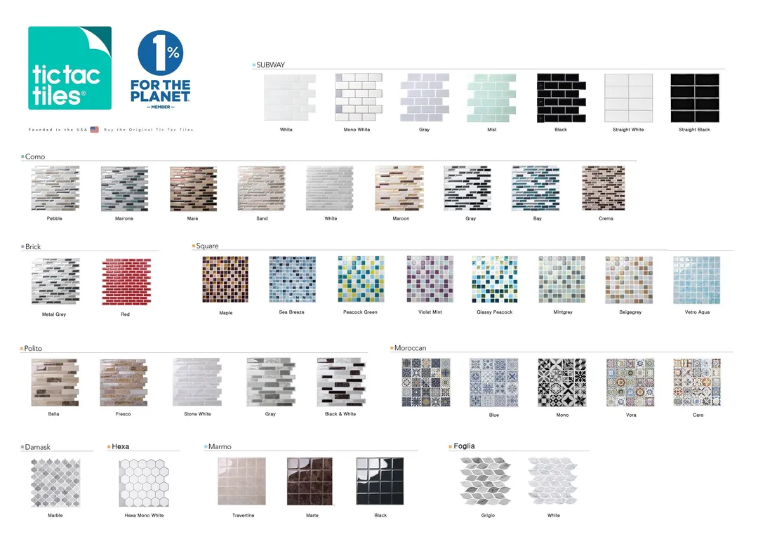 Tic Tac Tiles 10-Sheet Peel and Stick Self Adhesive Removable Stick On Kitchen Backsplash Bathroom 3D Wall Sticker Wallpaper Tiles in Vetro Aqua, photo 5 of 5