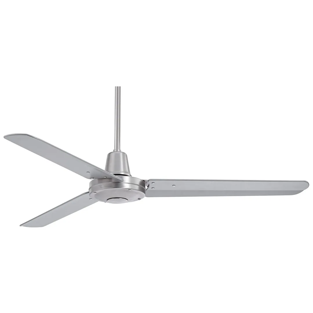 Casa Vieja 52" Casa Vieja Modern Industrial Outdoor Ceiling Fan with Remote Control Brushed Nickel Damp Rated for Patio Porch, photo 4 of 6