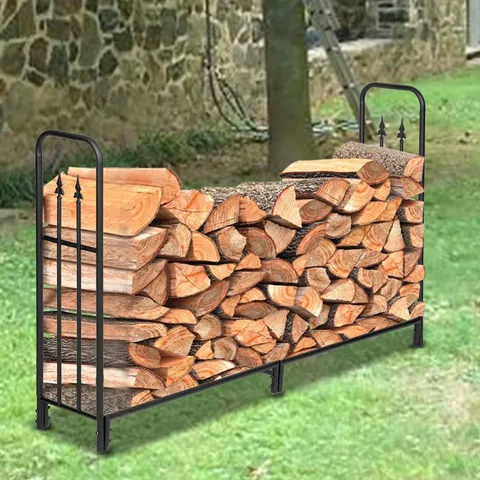 72.44 × 44.88 × 14.96 in Heavy Duty Outdoor Firewood Racks Steel Wood Storage Log Rack Holder