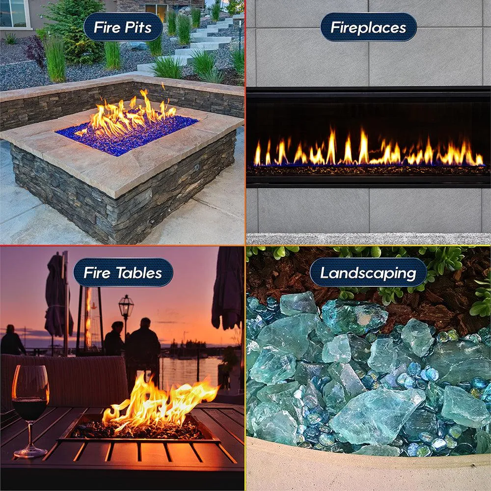 Fire Pit Essentials Marlboro Red Crushed Fire Pit Glass | 3/8”-1/2”, 10 lbs, photo 2 of 4