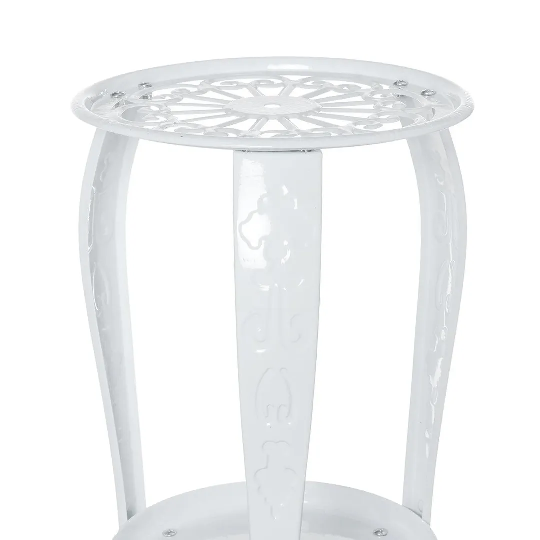 2-Tier Indoor/Outdoor Metal Flower Stand Shelf Holder Decorative Plant Stand Rack Pot Display Design Garden, photo 7 of 9