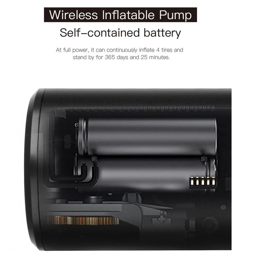 KKmoon Portable Car Air Pumps Electric Tire Inflator Car Bike Pump Auto Car Wireless Inflatable Pump, photo 6 of 7