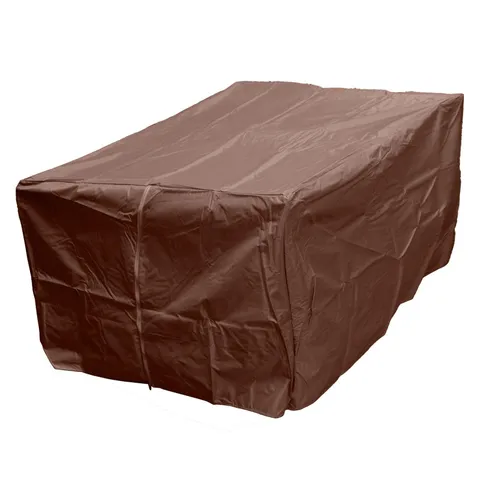 Heavy-Duty Rectangular Firepit Cover, Mocha