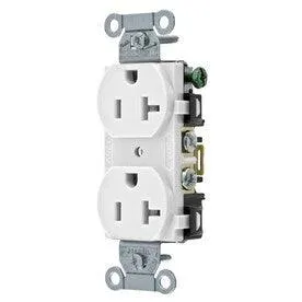 White 20-Amp Duplex Residential/Commercial (10-Pack) Outlet