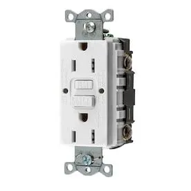 White 15-Amp Decorator GFCI Residential/Commercial Outlet