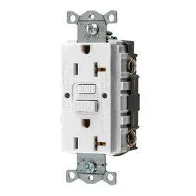 White 20-Amp Decorator GFCI Residential/Commercial Outlet