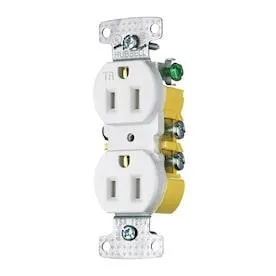White 15-Amp Duplex Tamper Resistant Residential (10-Pack) Outlet
