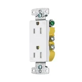 X-Clamp White 15-Amp Decorator Tamper Resistant Residential