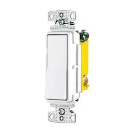 X-Clamp 15-amp Single-Pole White Rocker Residential/Commercial Light Switch