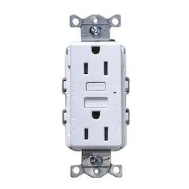 White 15-Amp Decorator GFCI Residential/Commercial Outlet