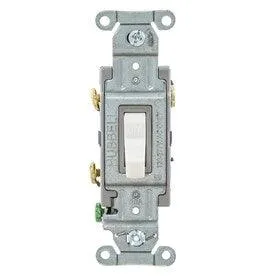 15/20-Amp Double Pole White Toggle Residential/Commercial Light Switch