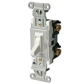 15/20-Amp Single-Pole White Toggle Residential/Commercial Light Switch