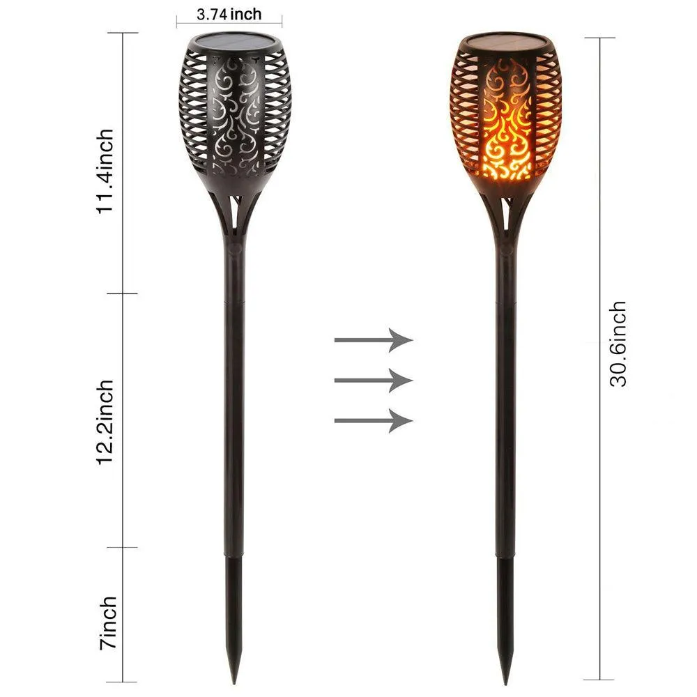 Anself Solar Power Torch Light Outdoor Landscape Garden Street Lights Waterproof Decorative Lamp, photo 5 of 7