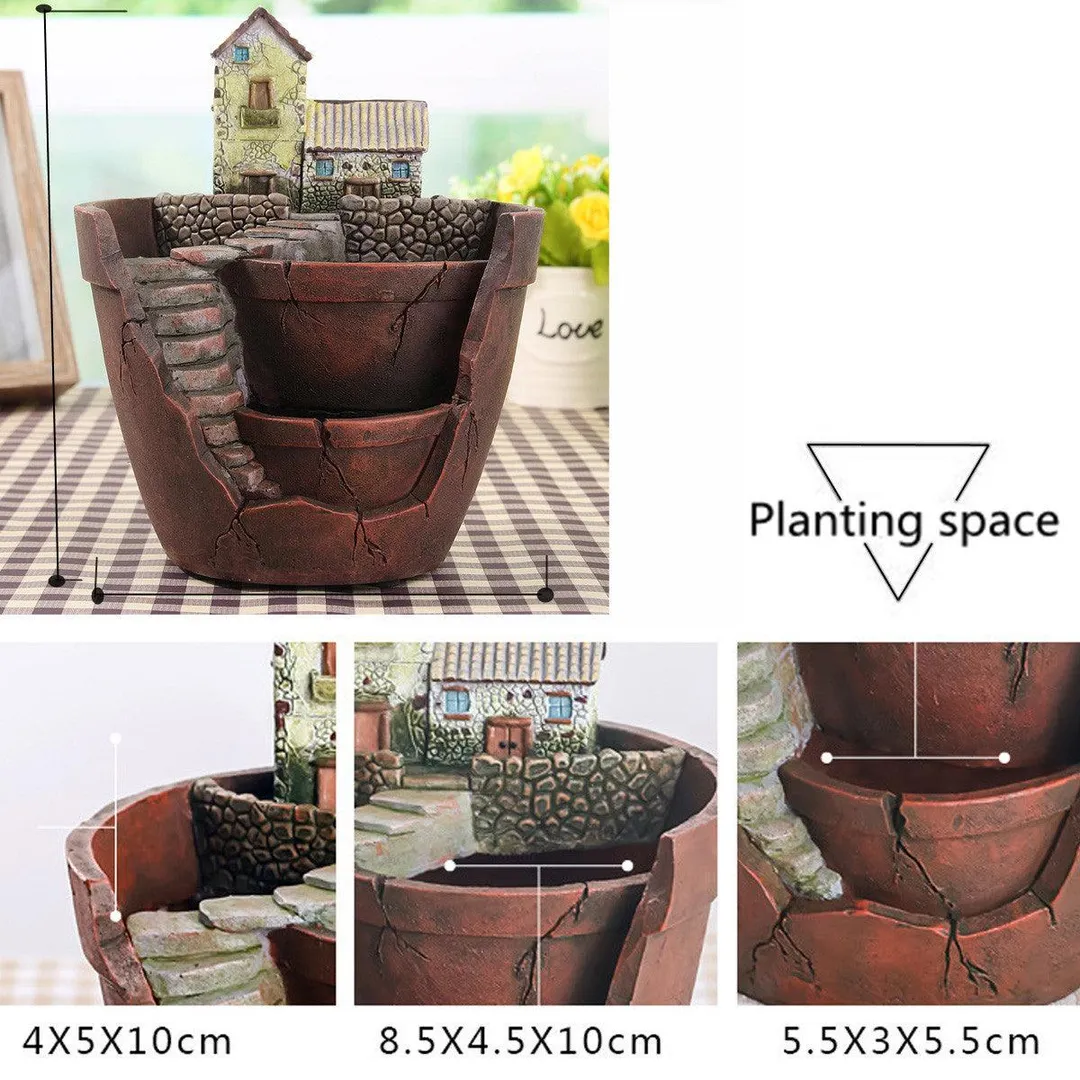Large Size Sky Garden Succulent Herb Planter Flower Basket Pot Trough Box Plant Home Decor Christmas Gift Present, photo 5 of 5