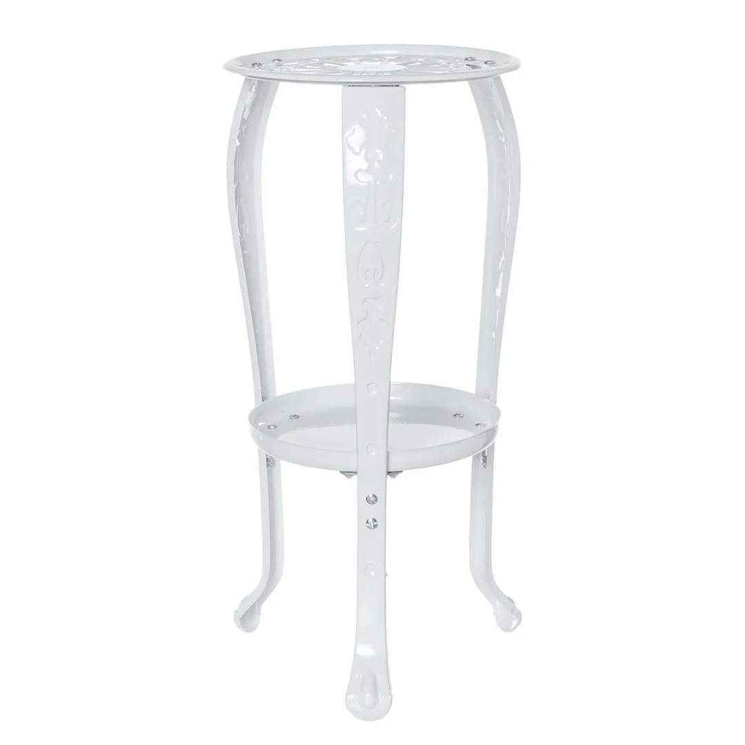 2-Tier Indoor/Outdoor Metal Flower Stand Shelf Holder Decorative Plant Stand Rack Pot Display Design Garden, photo 6 of 9