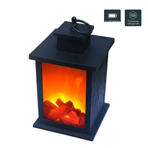 LED Fireplace Lantern Light Hand-Held Hanging Lamp for Home Festival Decoration Outdoors Lighting