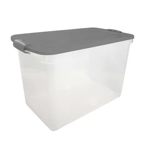 Homz Latching 18.25 in high · 16 in wide · 28.75 in deep Stackable Storage Tote