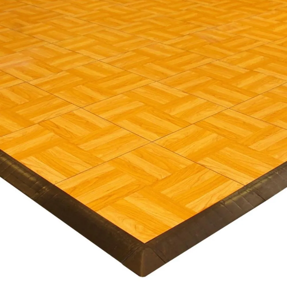 Greatmats Max Tile 12 in. x 12 in. x 5/8 in. Light Oak Vinyl Interlocking Raised Modular Floor Tile (Case of 26), photo 4 of 11