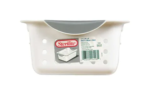 Sterilite 4 in high · 8 in wide · 11.125 in deep Stackable Storage Bin