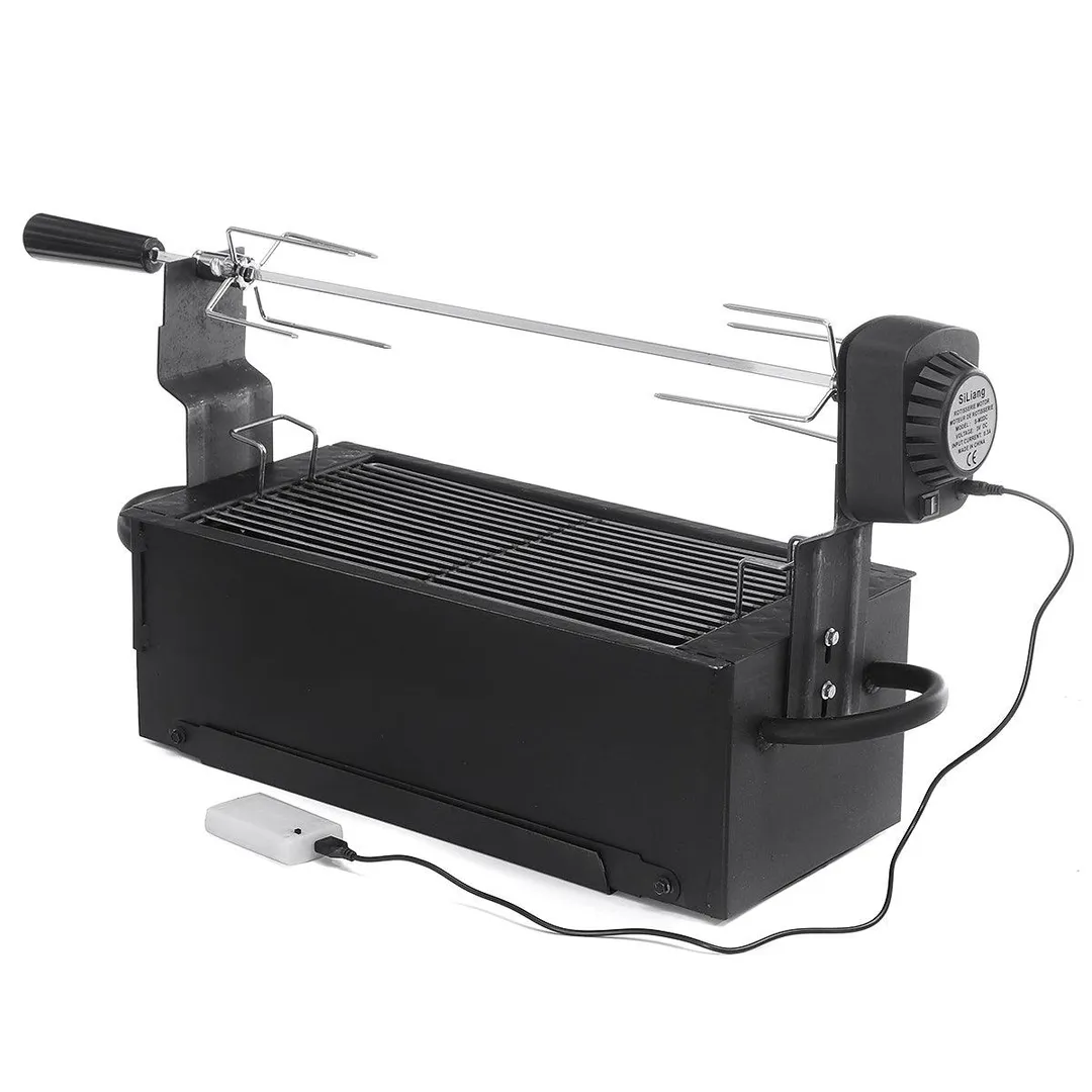 Portable Barbecue Grill - Stainless Steel Roasted Lamb Stove Full Automatic Rotating Household Electric Charcoal Small Shelf Grilled Lamb Chops Roast Chicken Outdoor Grill Grill, photo 8 of 13