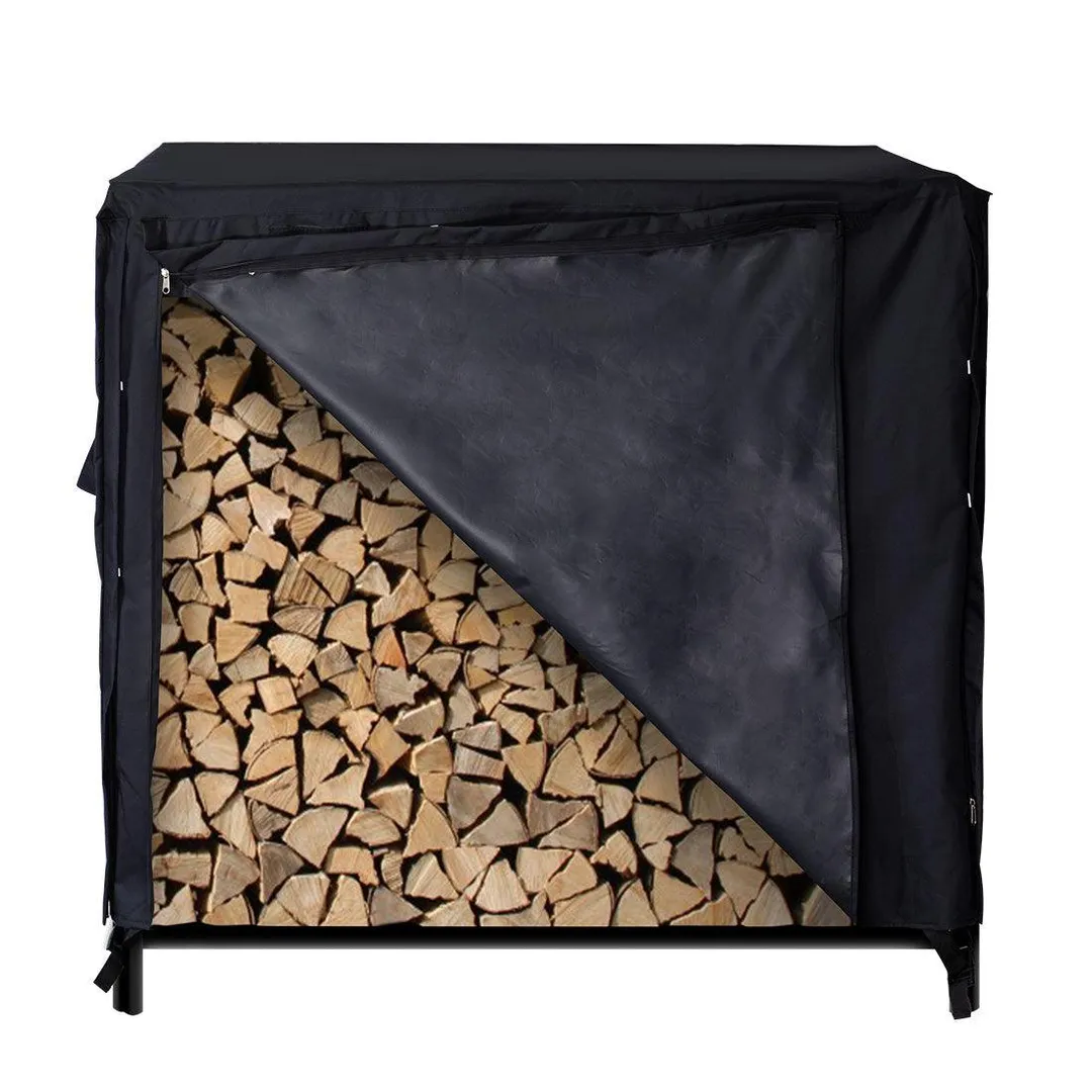 SINOWELL Heavy Duty Waterproof Outdoor Firewood Storage Log Rack Cover with Zipper 4 feet, photo 7 of 8