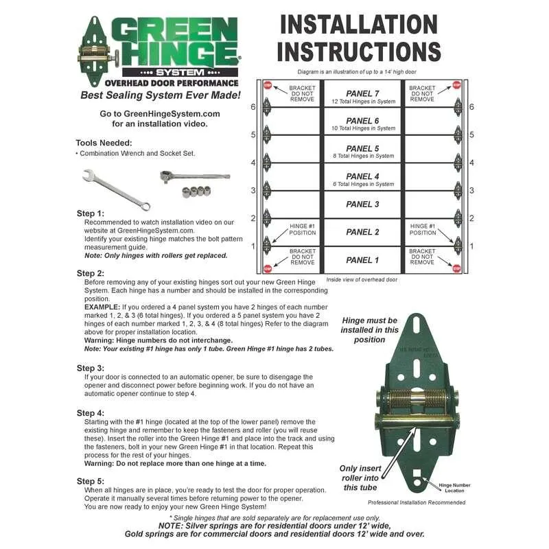Green Hinge System Steel Commercial Garage Door Hinge, photo 7 of 9