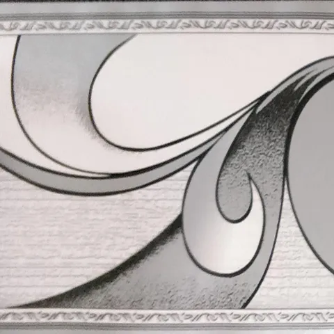 Peel and Stick Abstract Grey Scrolls Wallpaper Border Retro Design