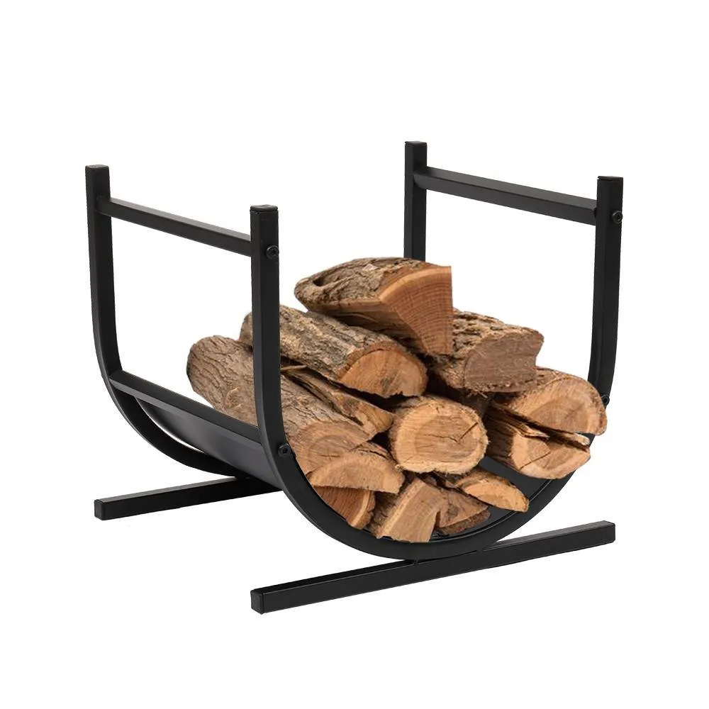 Ktaxon Small Decorative Indoor/Outdoor Firewood Racks Fireside Log Rack, Black, photo 4 of 6