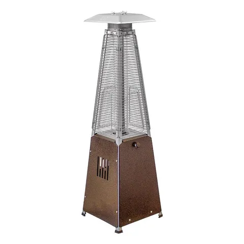 Patio Heater Tabletop Quartz Glass Tube Heater - Hammered Bronze Finish FCPHLDS032-GTTHG