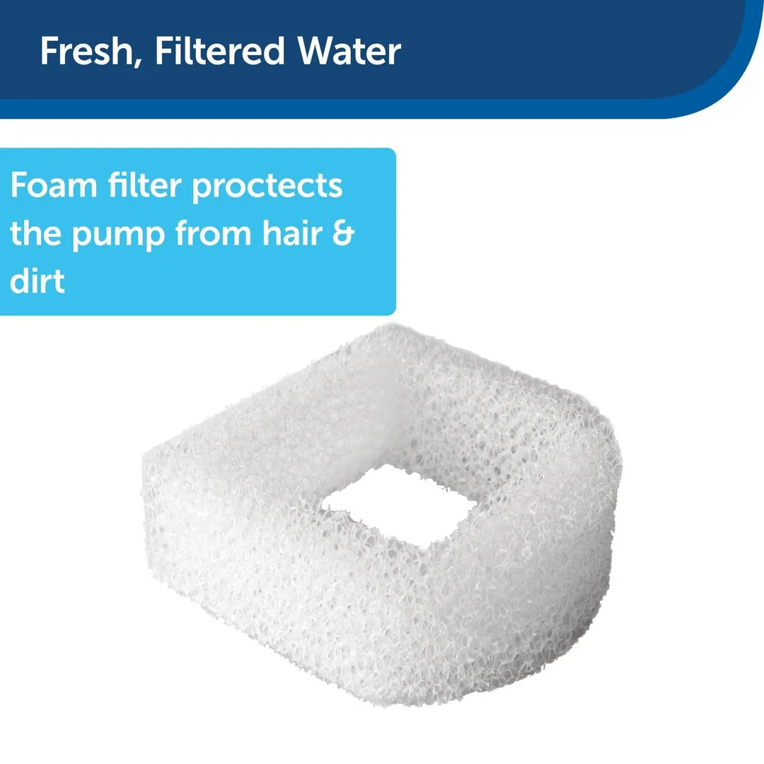PetSafe Drinkwell Replacement Foam Filters, works with 1/2 Gallon, 1 Gallon, 2 Gallon, Seascape, Avalon, Pagoda, Stainless Multi-Pet and Sedona Water Fountains for Dogs and Cats, photo 3 of 7