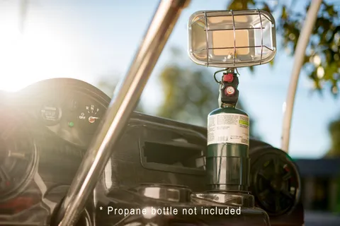 Portable Cup Holder Propane Heater for Golf Carts - Piezo-Ignited