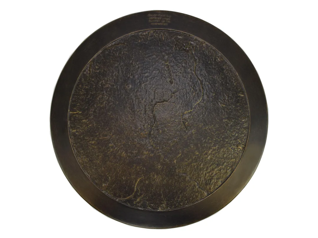 CC Outdoor Living 22” Antique Bronze Round Heavy Duty Lazy Susan and Fire Pit Table Cover, photo 3 of 4