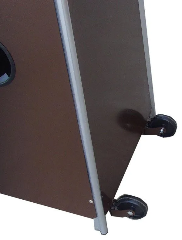 Hiland Premium Outdoor Propane Patio Heater Pyramid Quartz Glass Tube Flame Model with Wheels in Hammered Bronze, photo 5 of 7
