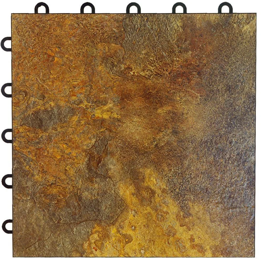 Greatmats Max Tile 12 in. x 12 in. x 5/8 in. Dark Oak Vinyl Interlocking Raised Modular Floor Tile (Case of 26), photo 5 of 8