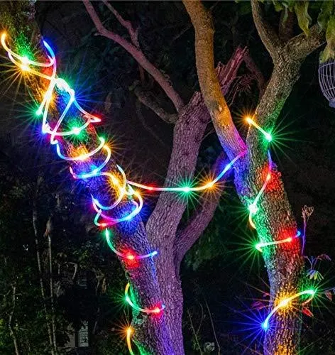 Outerdo 50 LED Waterproof Solar Rope Tube Lights,22Ft （7m）Led String Strip Decorative Christmas Wedding Party Garden Outdoor Light Lamp  For  Wedding, Patio, Garden, Christmas Decor,7 Colo, photo 12 of 18